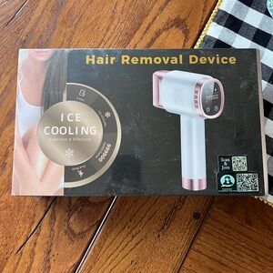 Hair Removal Device with Pink Accents